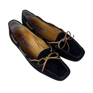 Paul Green Women’s Black Suede Slip-On Driving Moccasins Flats Size 4.5 UK